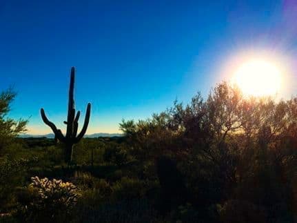 Looking West at Sunset from Dove Mountain AZ