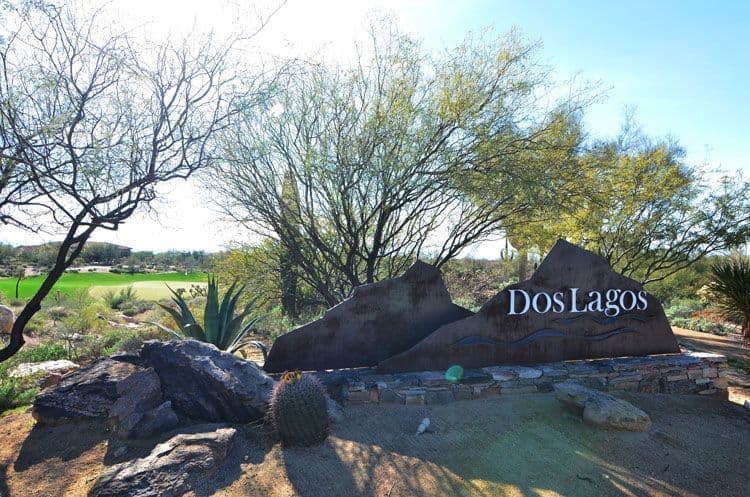 Dos Lagos Welcome Entrance Sign, Dove Mountain AZ